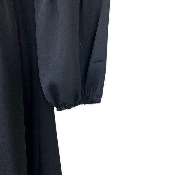 Jodi Kristopher Womens Black Chiffon Balloon Sleeve Lace Upper Mini Dress‎ Small - Picture 4 of 5